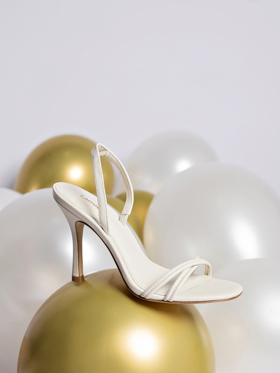 Larroude Shoes - Larroude Annie Sandal in Ivory